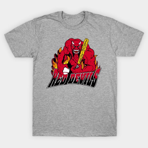 Red Devils Baseball Logo T-Shirt by DavesTees